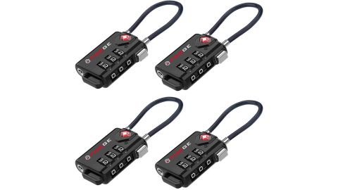 Forge TSA-Approved Cable Luggage Locks, 4-Pack