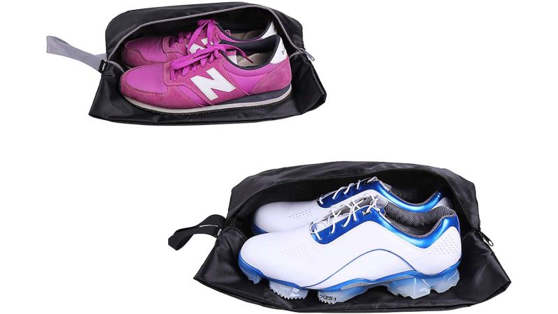 Portable Shoes Boots Storage Handbag Waterproof Shoes Bag Dust Proof Travel Shoe Organizer Bags Tote Foldable Shoescase with Transparent Window Space Saving Zipper Storage Bags with Handle 