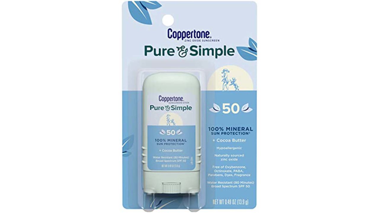 underscored traveltoiletries Coppertone Pure and Simple Mineral Sunscreen Stick