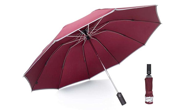 Custom Idaho State flag Compact Travel Windproof Rainproof Foldable Umbrella