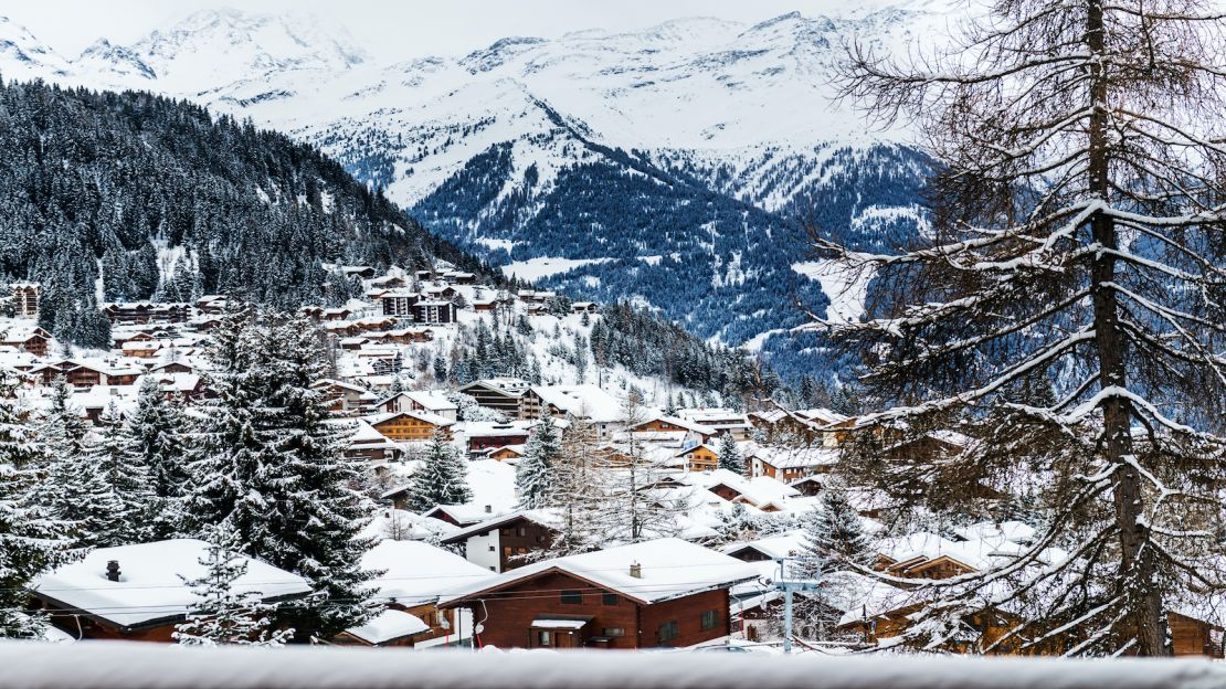 The valley in Swiss Alps, Verbier, Switzerland.