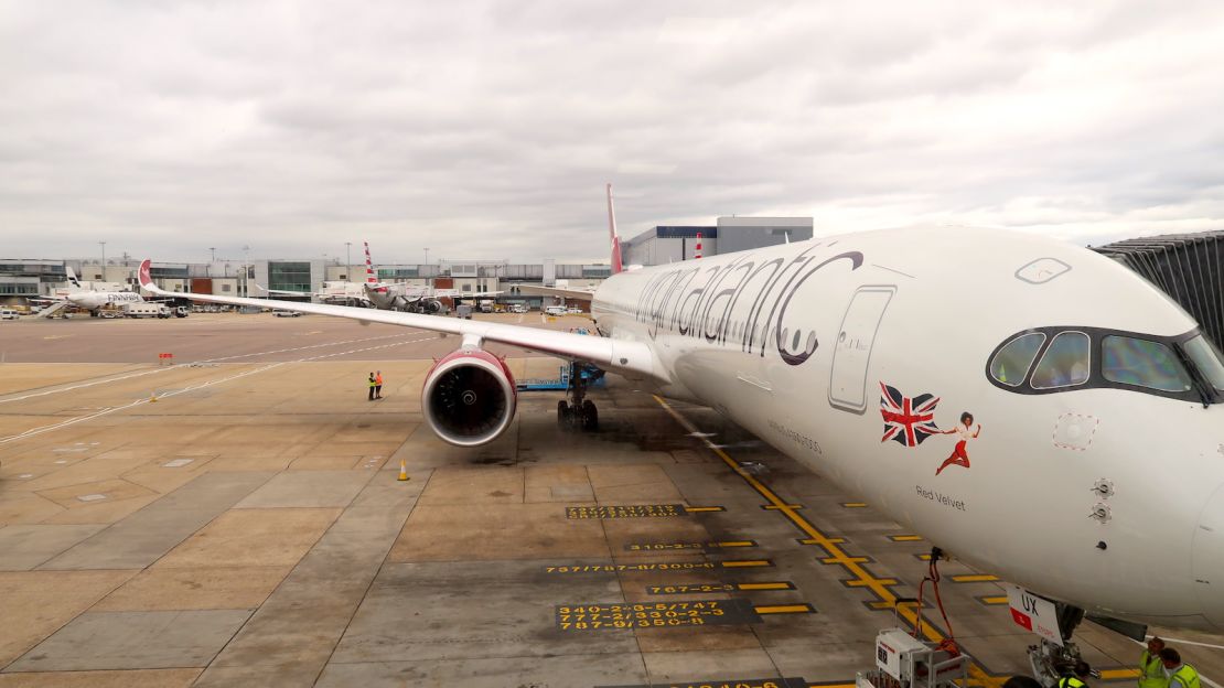 A photo of a Virgin Atlantic Airbus A350.