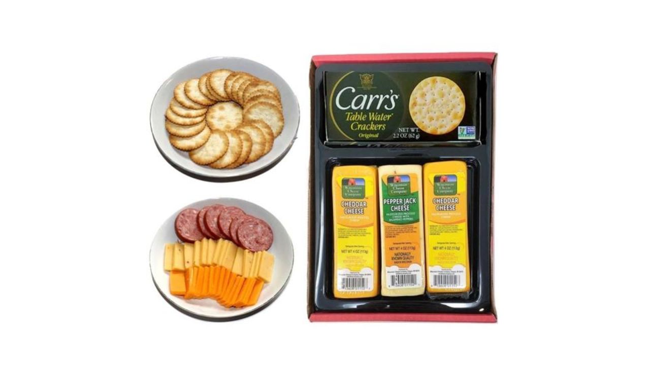 underscored Wisconsin Cheese Company Cheddar Cheese and Cracker Gift Box