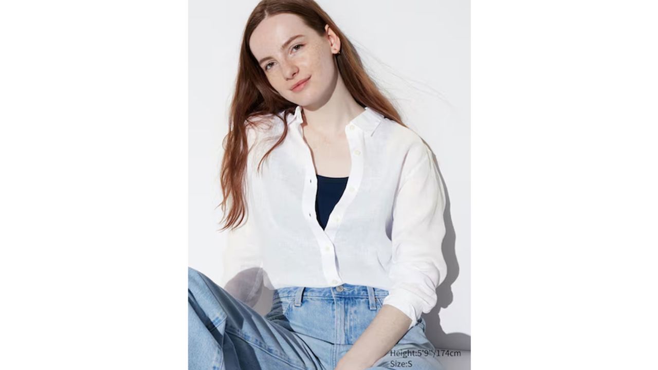 Uniqlo Premium Linen Long Sleeve Shirt