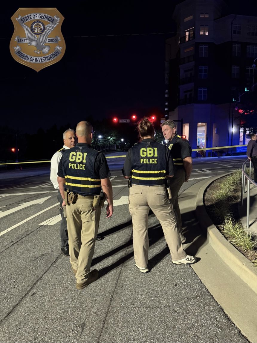 GBI agents at the scene of Friday’s deadly shooting targeting CDC headquarters in Atlanta.