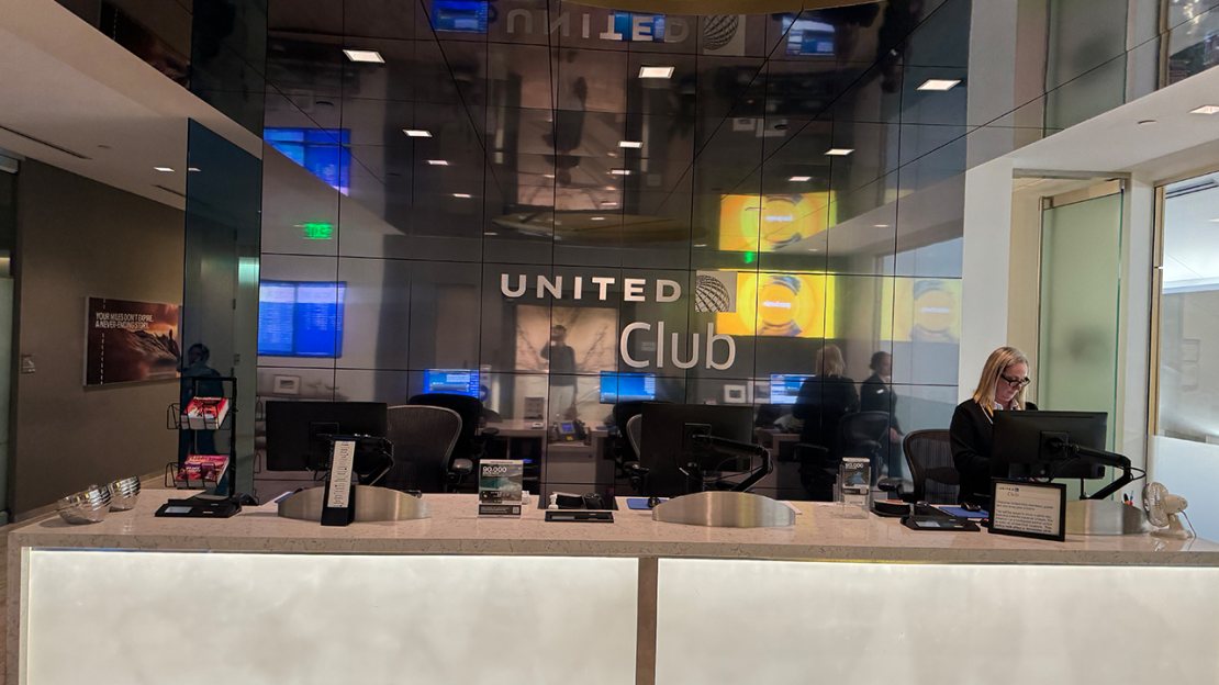 The entrance to the United Club in Seattle