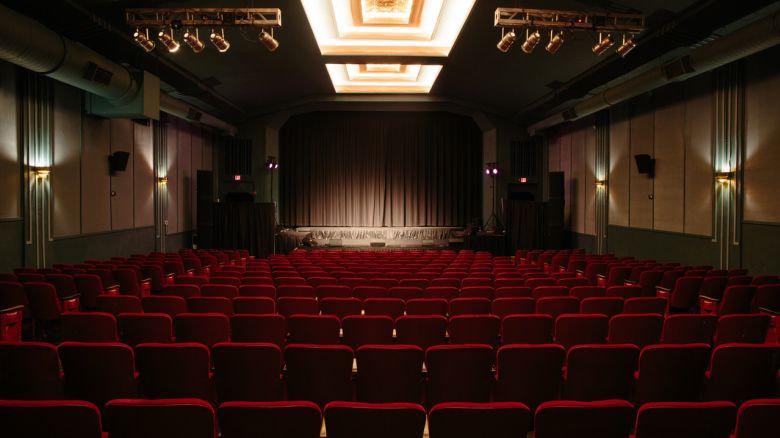 The lone auditorium at the single-screen Parkway Theater in Minneapolis shortly after its sale and renovation in 2018. The nearly century-old cinema continues to show movies but has evolved into a more multi-purpose venue featuring live music, comedy and community events.