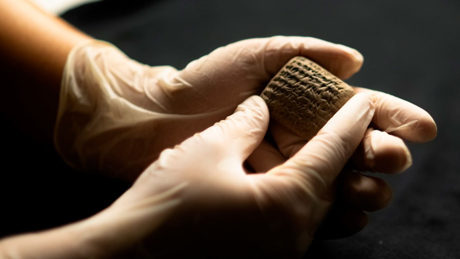 Archaeologists discovered a small cuneiform tablet at the site of the ancient city of Alalakh.