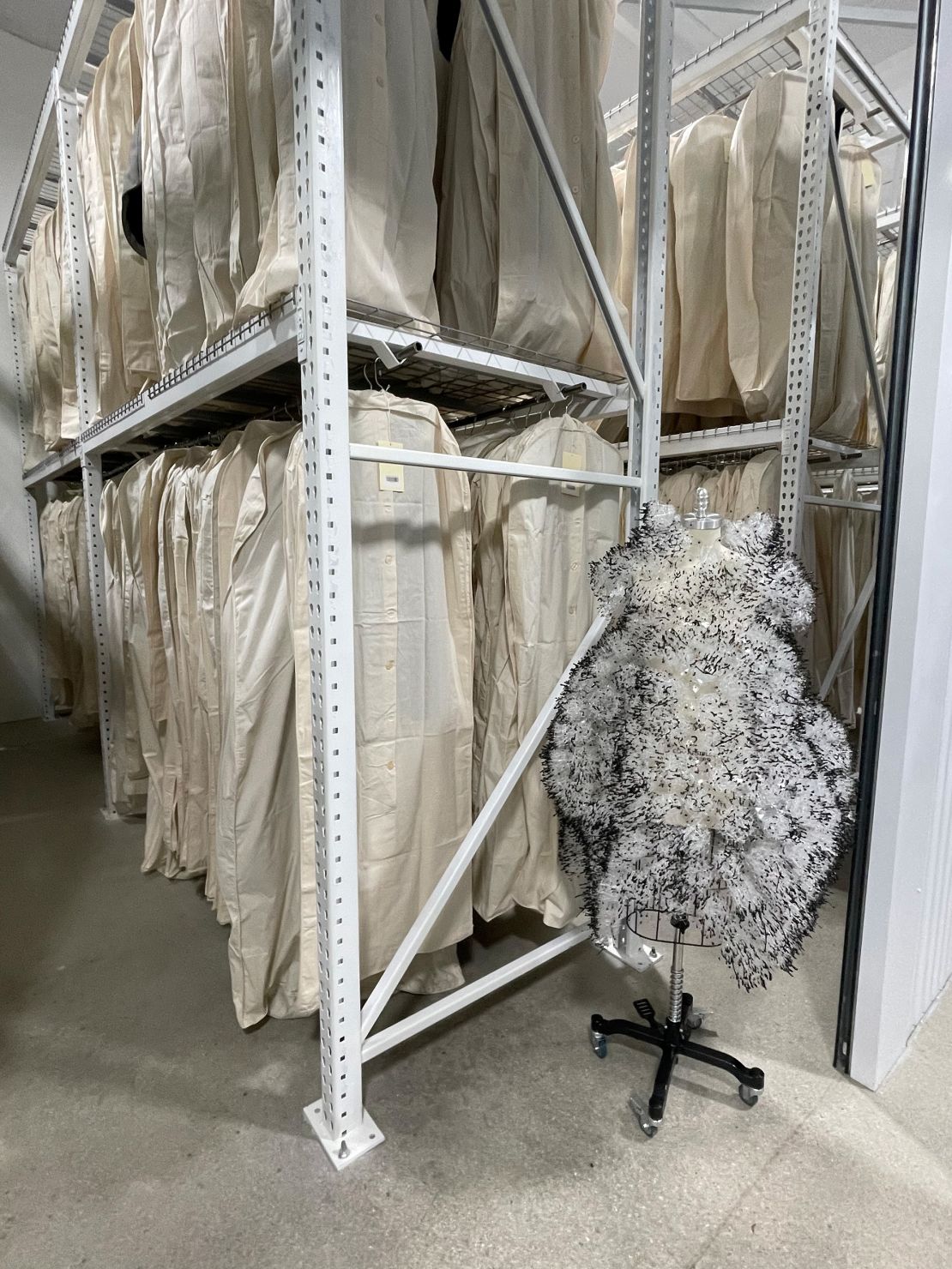 The Wardrobe, an archiving and storage studio owned by Julie Ann Clauss, uses carefully controlled conditions to protect gowns.