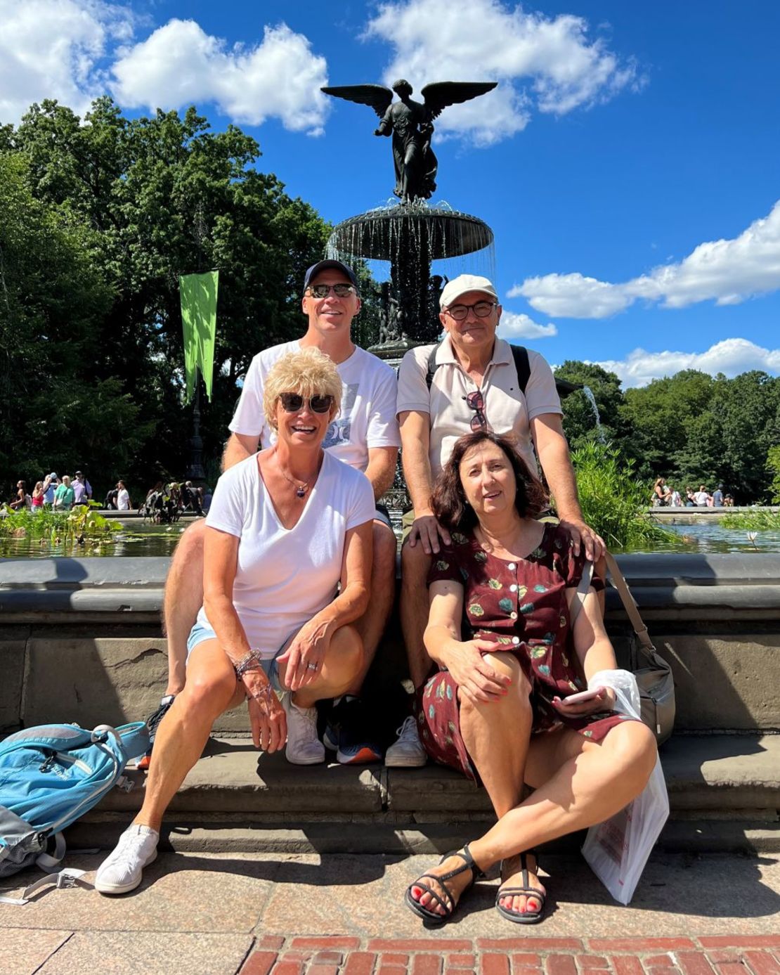 El cuarteto en el Central Park de Nueva York en 2022.