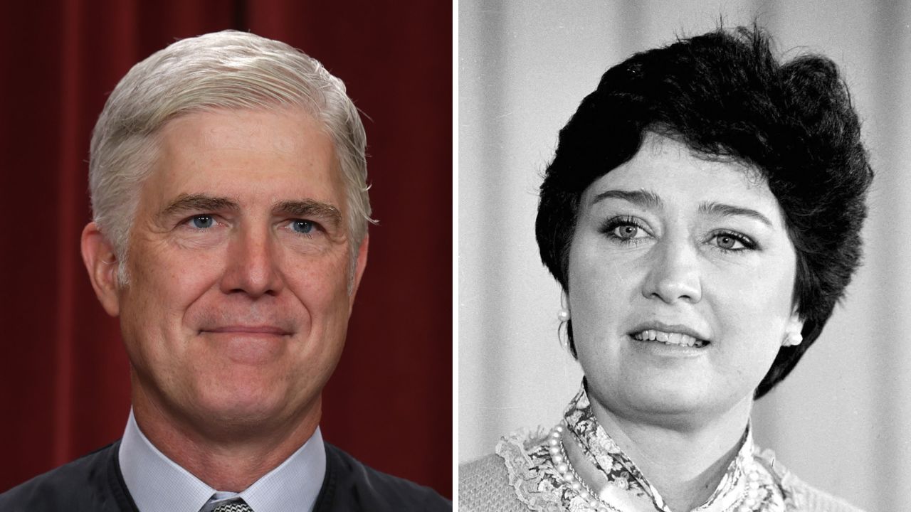 United States Supreme Court Associate Justice Neil Gorsuch and his mother, EPA director Anne Gorsuch Burford.