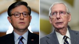 House Speaker Mike Johnson and Senate Minority Leader Mitch McConnell.