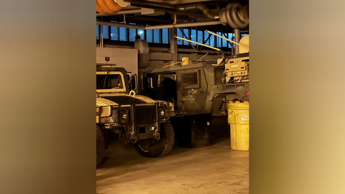 Joint Base Elmendorf-Richardson Wildlife Conservation Law Enforcement personnel responded to a report of a bear being inside a motor pool building. Upon entering the building, officers observed a black bear in one of the military vehicles.