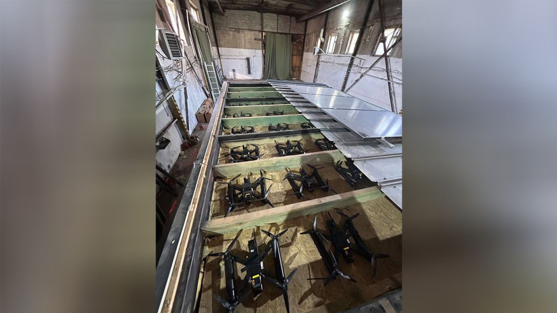 The drones hidden in cavities of wooden sheds.