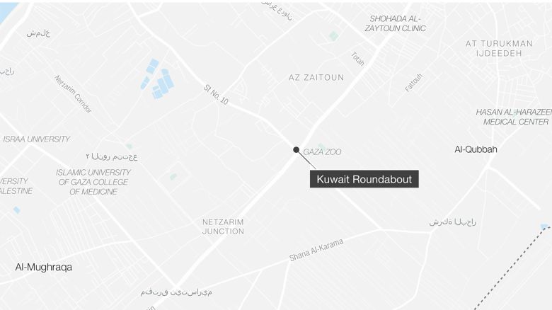 Kuwait roundabout in Gaza