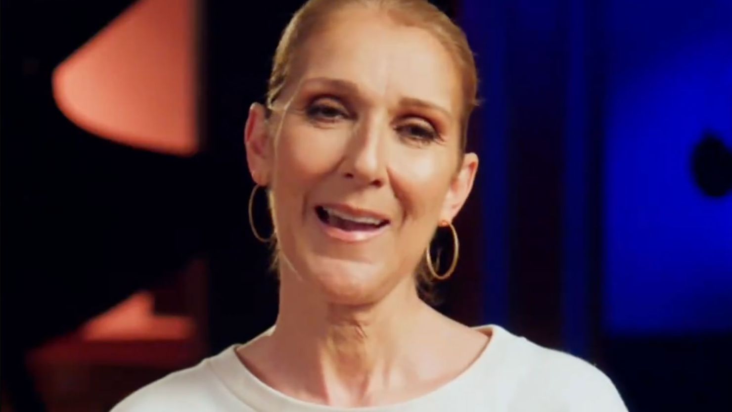 Celine Dion in a video posted to her X page reacting to Kelly Clarkson's cover of 'My Heart Will Go On,' posted on Tuesday.