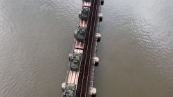 As the 250th anniversary celebration for the US Army approaches, a freight train of tanks was seen making its way into the nation's capital.