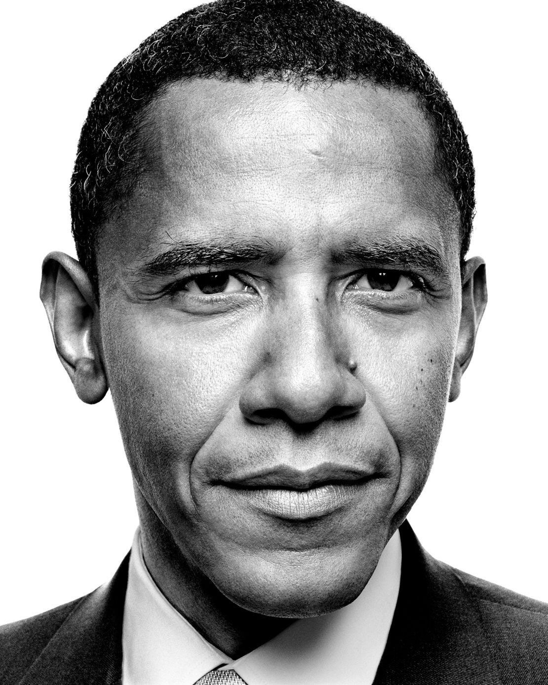Barack Obama taken in 2006 before he ran for president. For some world leaders, the scarcity of Platon's minimalist set can be liberating.