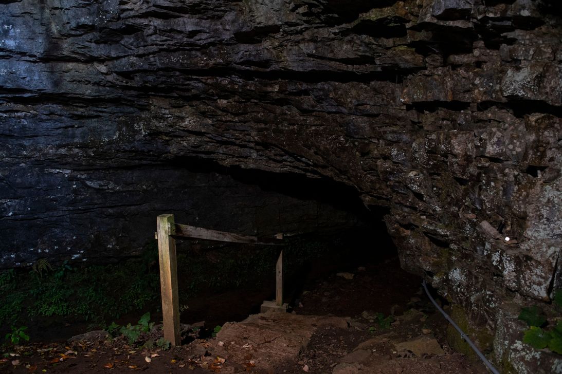 Would you dare to visit this witch's cave? This forbidding entry descends into the Bell Witch Cave in Adams, Tennessee.