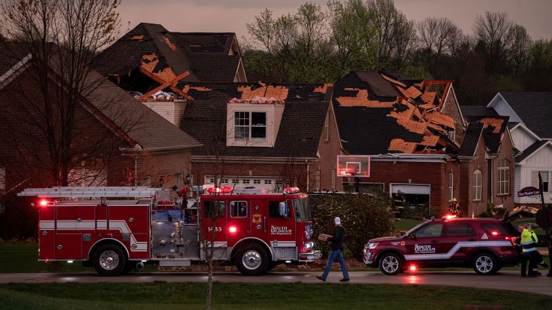 Severe storms and tornadoes leave a path of destruction from Georgia to Illinois