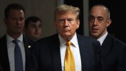 May 21, 2024; New York, NY, USA; Former U.S. President Donald Trump returns after a break during his hush money trial at Manhattan Criminal Court on May 21, 2024 in New York City. The defense has rested their case in former President Trump's hush money trial in which he declined to testify in. Judge Juan Merchan says to expect summations and closing arguments in the criminal trial next week. Former U.S. President Trump faces 34 felony counts of falsifying business records in the first of his criminal cases to go to trial. Mandatory Credit: Michael M. Santiago/Pool via USA TODAY NETWORK