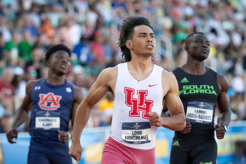 Louie Hinchliffe becomes first European to win men's 100m