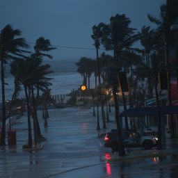 Scenes from on Fort Myers Beach, Fl, near the Times Square area as Hurricane Helene passes on Thursday, Sept. 26, 2024. Hurricane Helene is expected to pass SWFL on the way to the big bend area. SWFL is preparing for possible storm surge from the Hurricane.