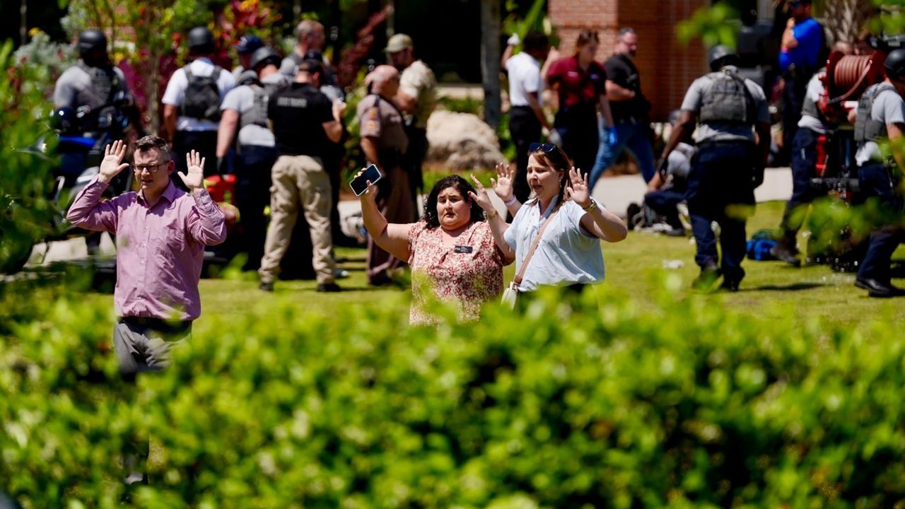 Law enforcement on FSU campus after a mass shooting occurred Thursday.