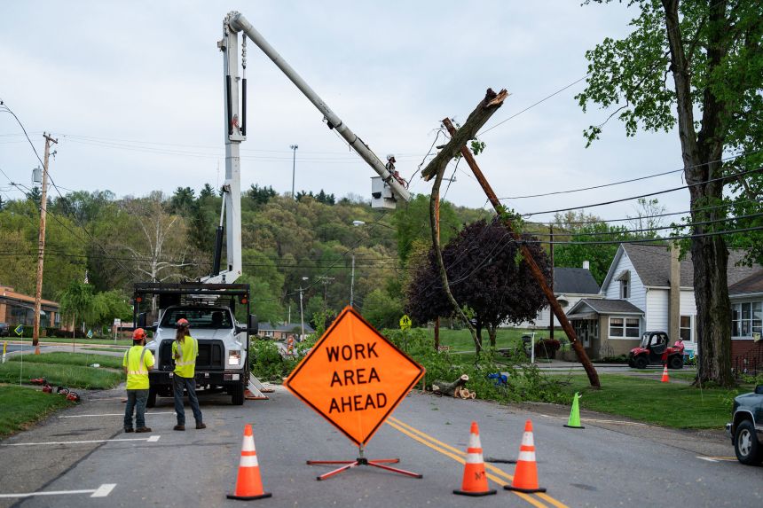 Violent storms some with up to 90 mph gusts tore across over a dozen Violent storms some with up to 90 mph gusts tore across over a dozen