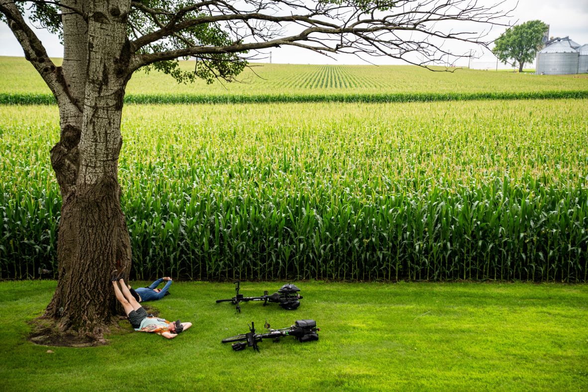 Aidan Keen and Mark McGlaughlin rest at Neebel Park in Hartley, Iowa, on Sunday, July 20. They were taking part in the first day of RAGBRAI, or Register’s Annual Great Bicycle Ride Across Iowa. <a  target="_top" href="/newspapers?url=https://www.cnn.com/2025/07/17/world/gallery/photos-this-week-july-10-july-17">See last week in 32 photos</a>.