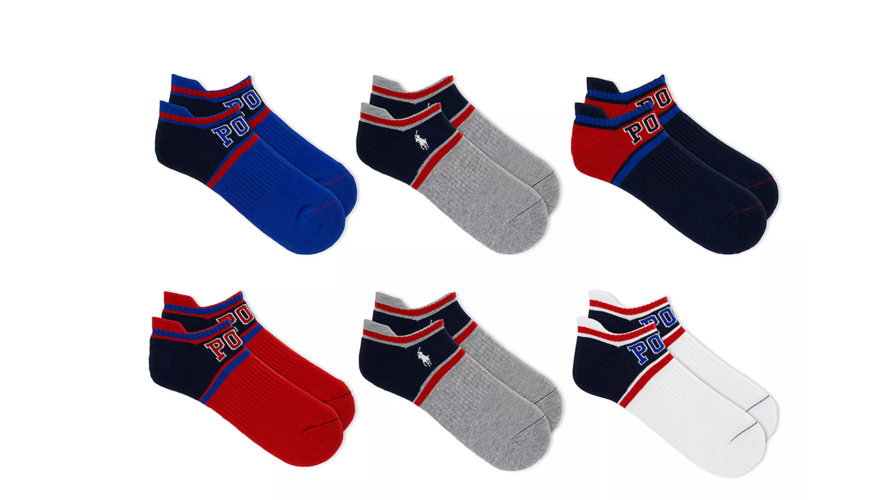 Varsity POLO Low-Cut Socks 6-Pack Set stock photo