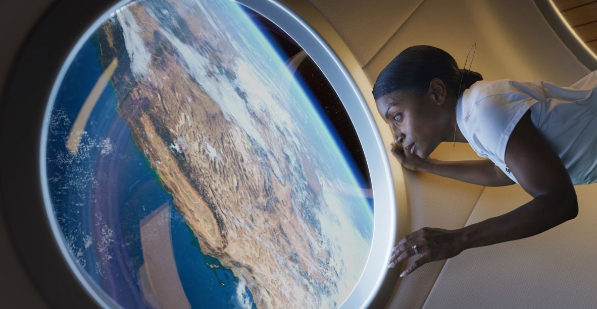 A distinctive feature of Haven-1’s interior, which Vast describes as “human centric,” is a large, 1.2 meter (4-foot) dome window, shown in this rendering.