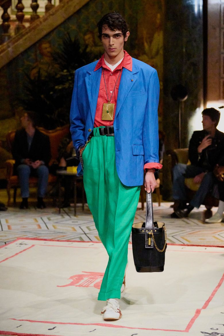 Backstage, the designer talked about imbuing the collection with a new sexually charged identity...