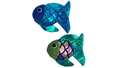 Vivid sparkling fish cat toy