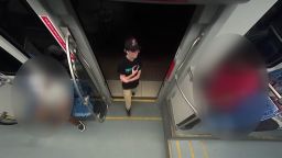 Iryna Zarutska boards a light rail train in Charlotte, North Carolina. She was stabbed and killed shortly after.