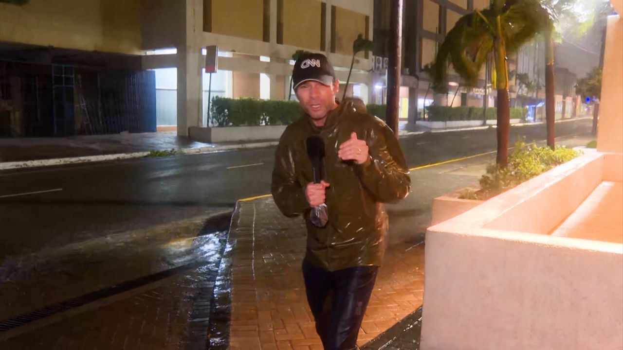 CNN shows strength of winds as Hurricane Melissa heads towards Cuba