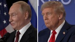 Russian President Vladimir Putin meets with US President Donald Trump in Anchorage, Alaska