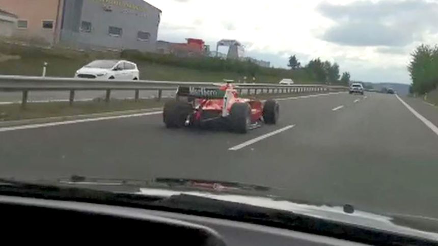 This type of racing car is prohibited on public roads for several reasons, including the lack of lighting or registration plates.