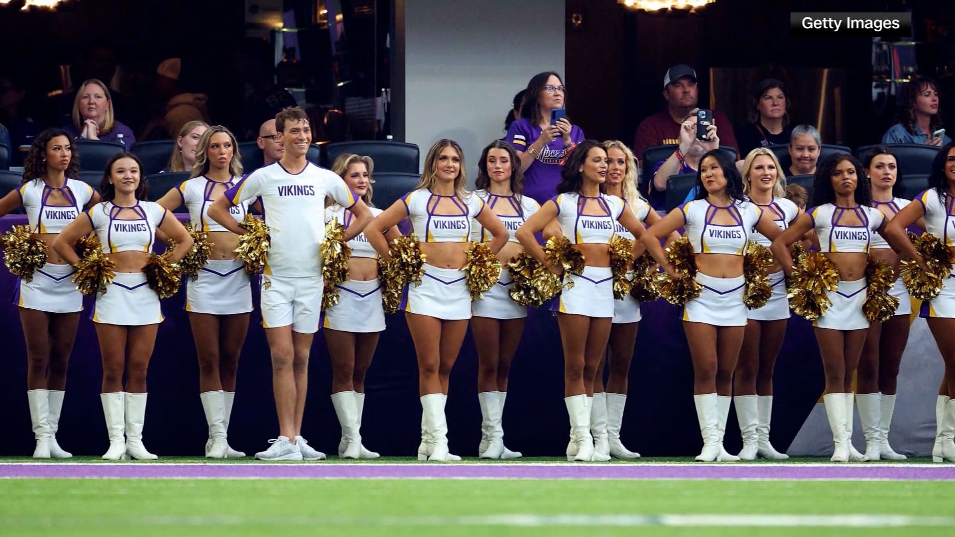 Vikings face backlash after two male cheerleaders join team