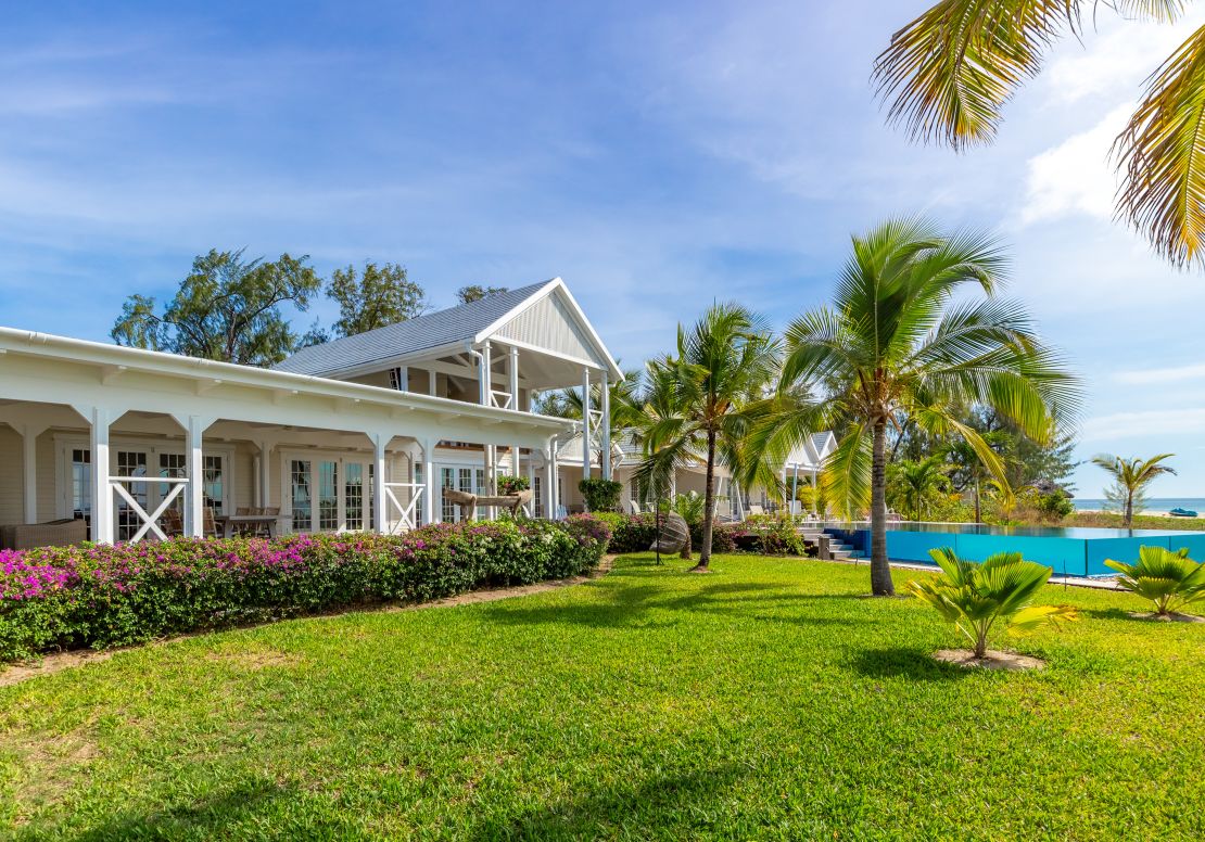 The island's villa is the main accommodation, with a design inspired by the Kennedy family's beach house in the US.