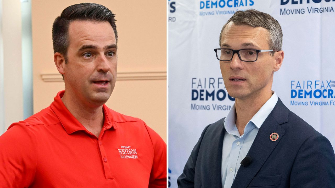 Republican Stewart Whitson, left, and Democrat James Walkinshaw are campaigning to represent Virginia’s 11th congressional district.