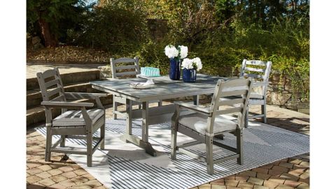 Visola Outdoor Dining Table with 4 Nuvella Chairs
