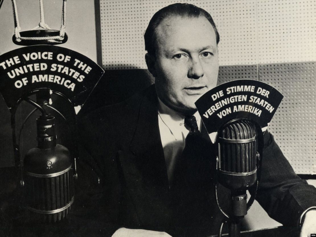 Voice of America Broadcaster Robert Bauer in 1942.