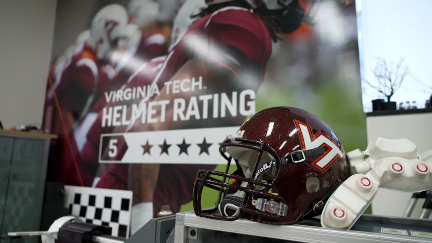 The Helmet Lab at Virginia Tech in Blacksburg, VA, uses technology to measure the effectiveness of various helmet types, including football.