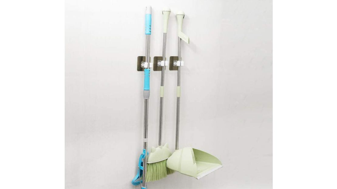 Stickit Graphix Wall-Mounted Broom/Mop Clip Grippers