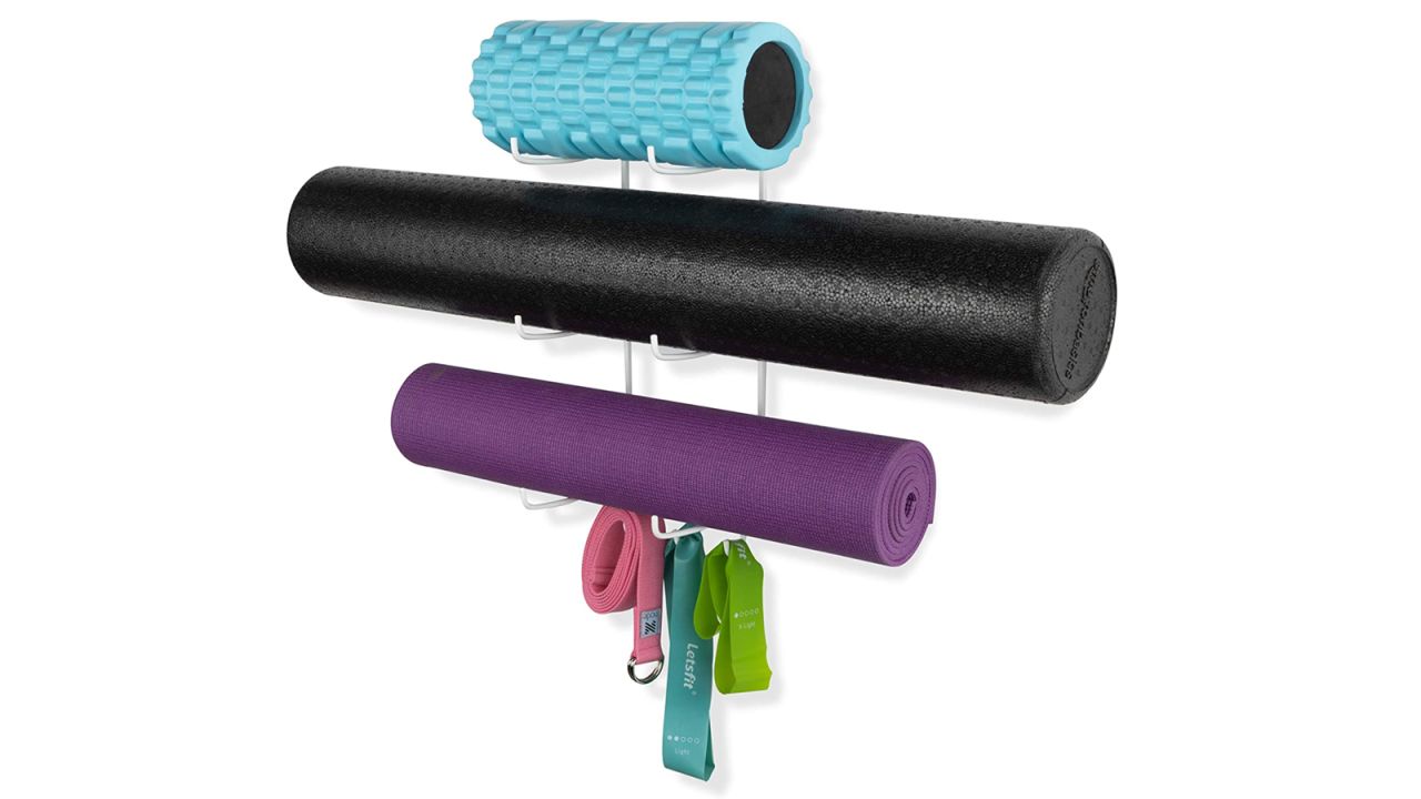 Yoga Mat Rack, Gym Mat Storage, Yoga Mat Holder With Shelf, Fitness and  Exercise, Gym Mat Rack, Bike Shoe Rack,Yoga Mat Holder