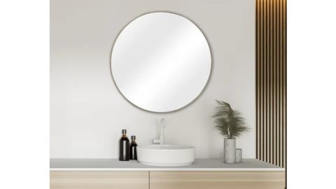 Mainstays 28-Inch Round Aluminum Wall Mirror
