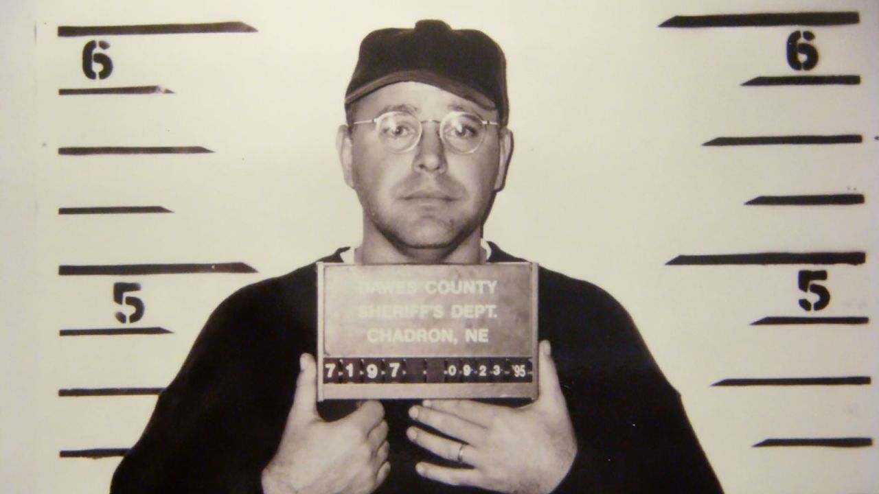 This photo from the Dawes County Sheriff's Office in Nebraska shows Minnesota Gov. Tim Walz in 1995 following his arrest for driving under the influence. 