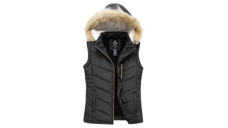 Winter vest with on sale hood