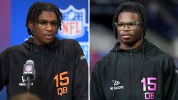 Cam Ward (left) and Travis Hunter (right) are two of the top prospects heading into the 2025 NFL draft.